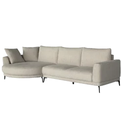 Tower Living Bank Prescot 2,5-zits-ar + Chaise L Sahara 120 Zand