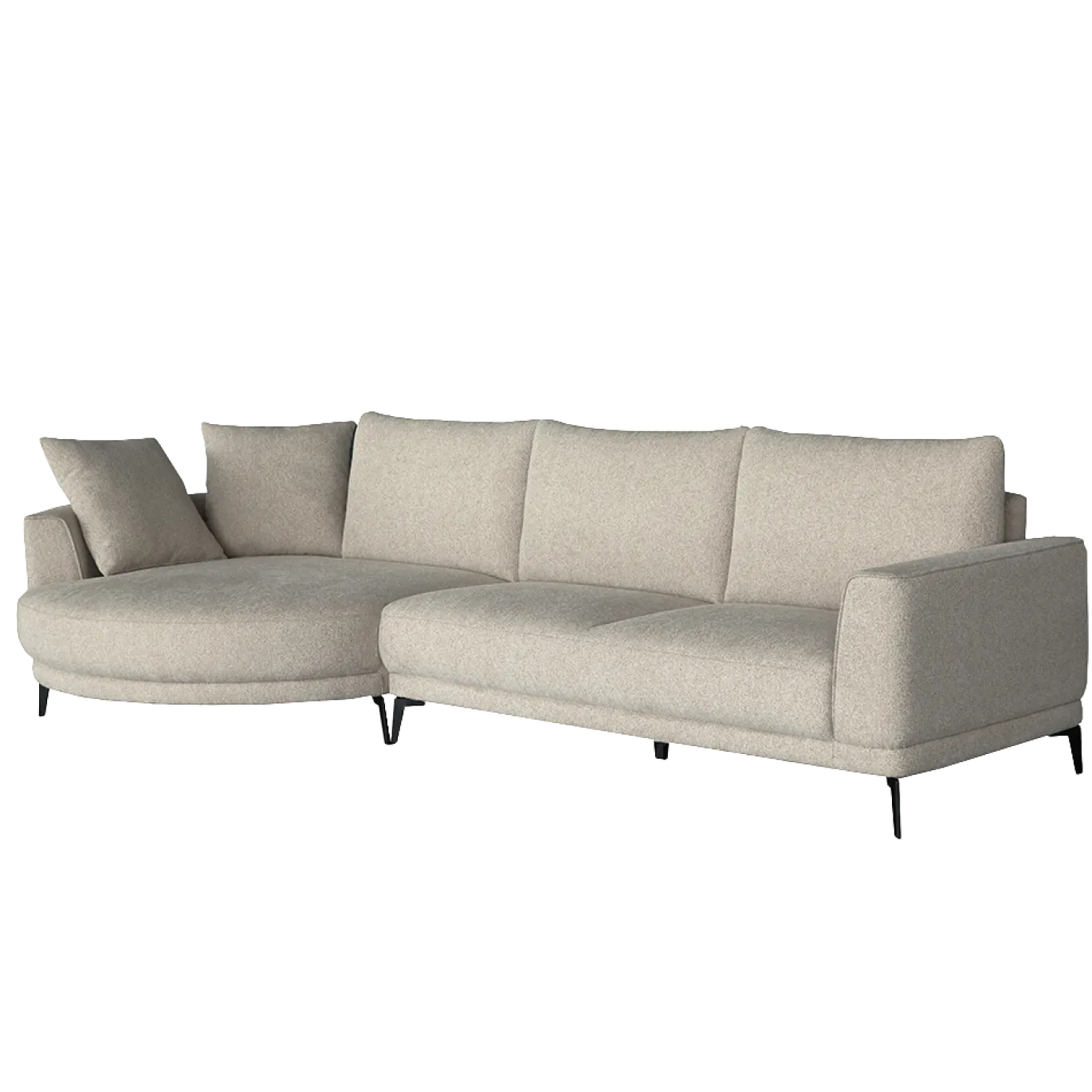 Tower Living Bank Prescot 2,5-zits-ar + Chaise L Sahara 120 Zand