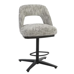 Tower Living Barstoel Caldes Ted 8 Wit/Grijs Draaibaar