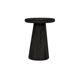 Tower Living Bijzettafel Asti Rond Zwart 40cm
