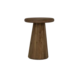 Tower Living Bijzettafel Asti Rond Bruin 40cm