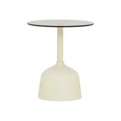 Tower Living Bijzettafel Elba Glas Gebroken Wit Rond 40cm
