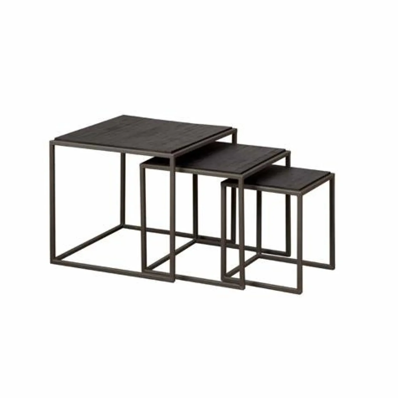 Tower Living Bijzettafel Fanna Set Van 3 50cm Grijs