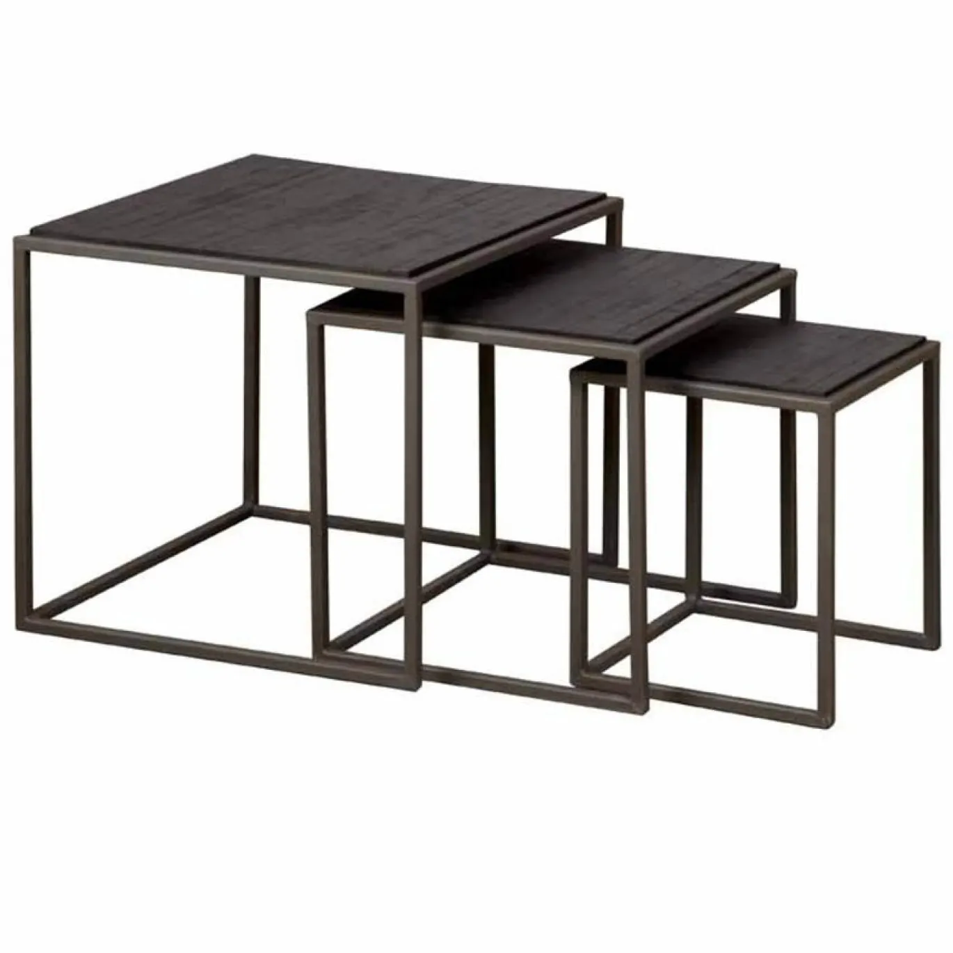 Tower Living Bijzettafel Fanna Set Van 3 50cm Grijs