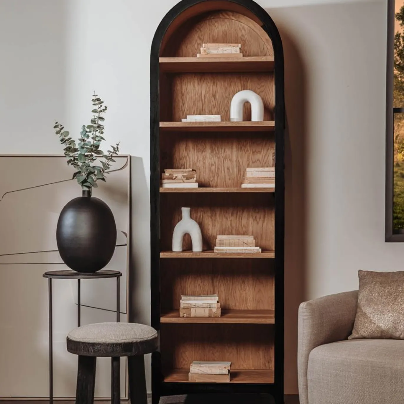 Tower Living Boekenkast Rotondi Zwart