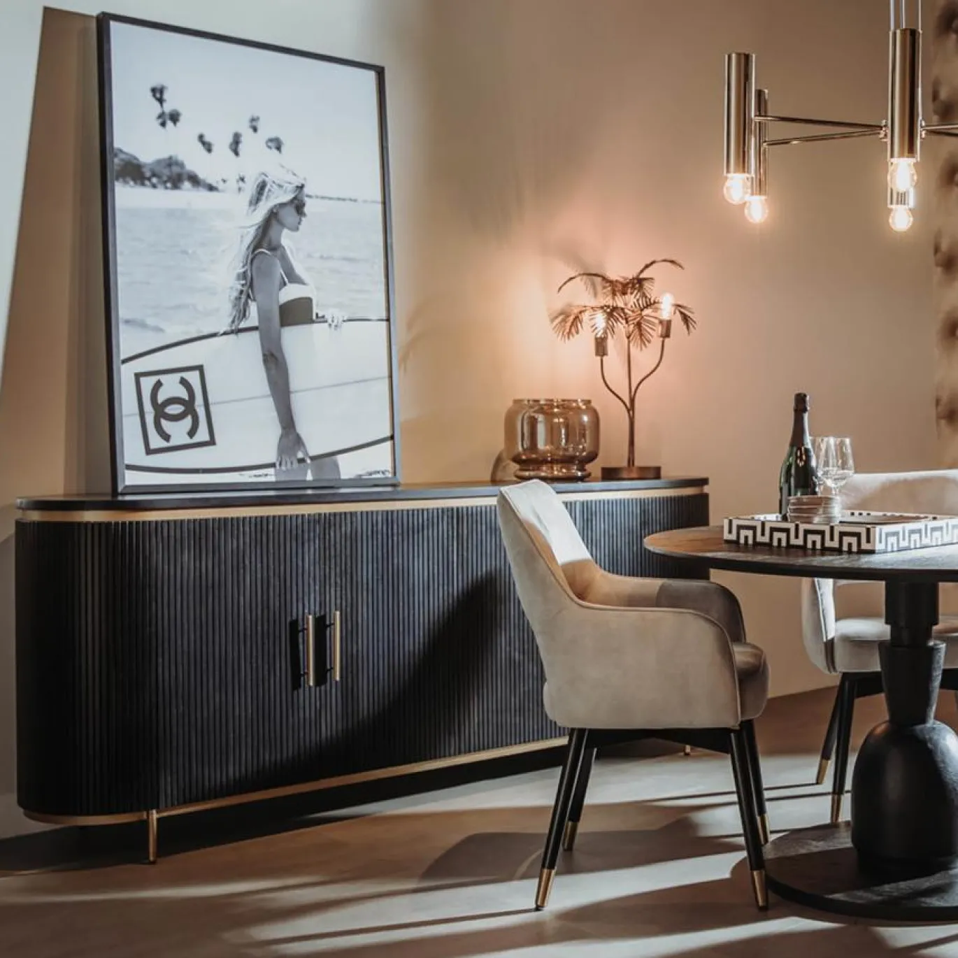 Tower Living Dressoir Rivello 210cm Zwart