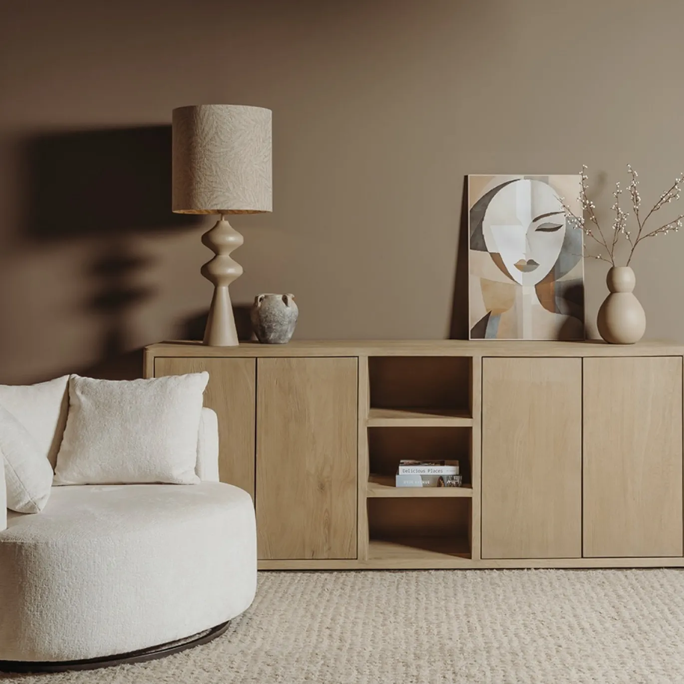 Tower Living Dressoir Tenna Naturel 220cm
