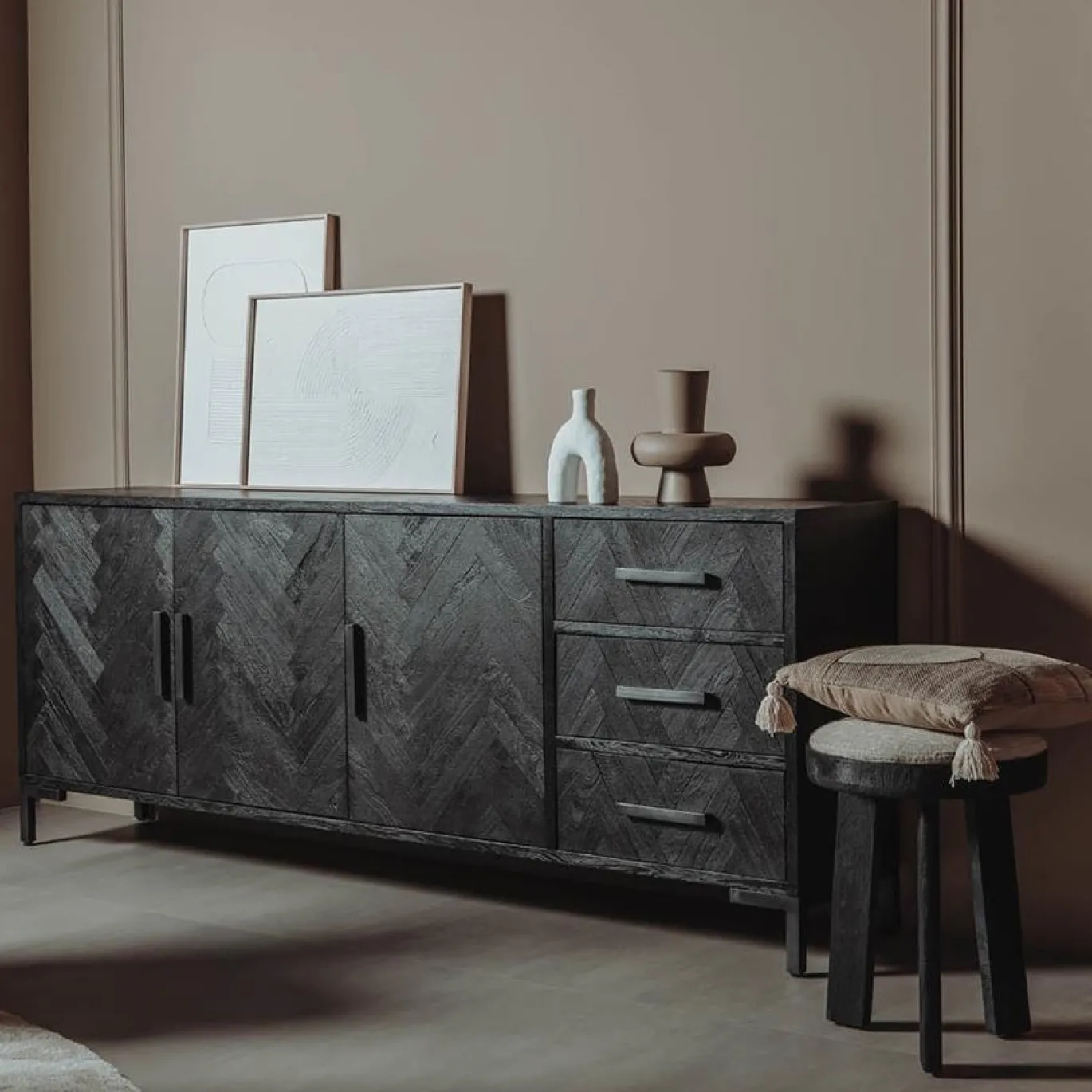 Tower Living Dressoir Ziano 220cm Zwart