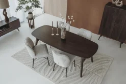 Tower Living Eetkamertafel Aura Espresso Deens Ovaal 160cm