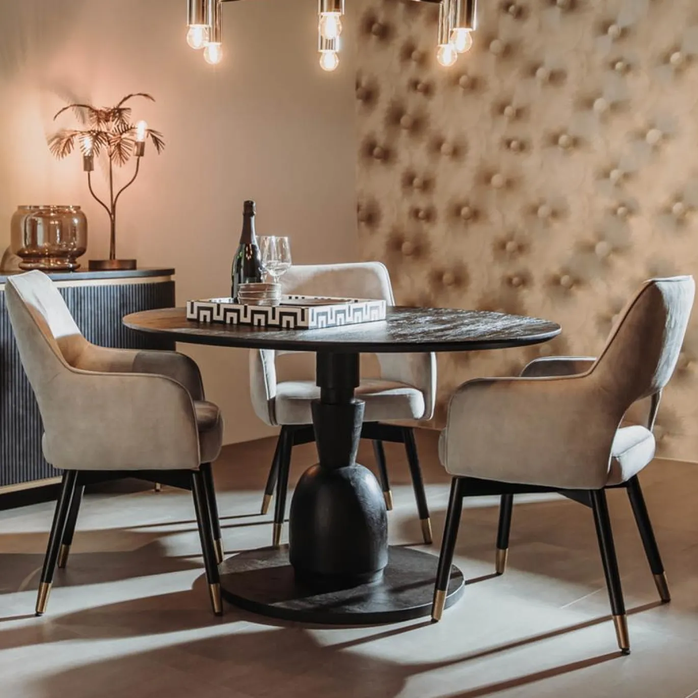 Tower Living Eetkamertafel Brunello Zwart