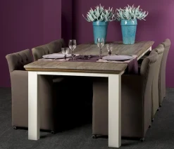 Tower Living Eetkamertafel Fleur 160cm Wit