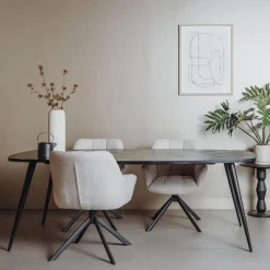 Tower Living Eetkamertafel Giovanni 180cm Zwart