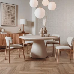 Tower Living Eetkamertafel Mello Rond Beige 150cm