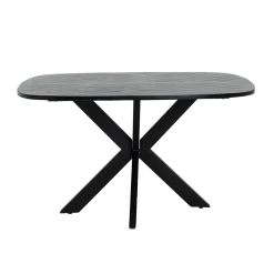 Tower Living Eetkamertafel Silvi Zwart 130cm