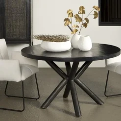 Tower Living Eetkamertafel Selva 130cm Zwart