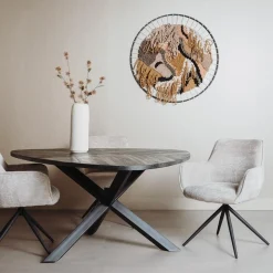Tower Living Eetkamertafel Trivero 150cm Zwart