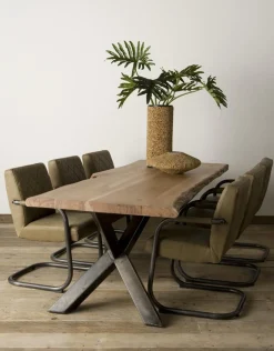 Tower Living Eetkamertafel Yunta 220cm Bruin