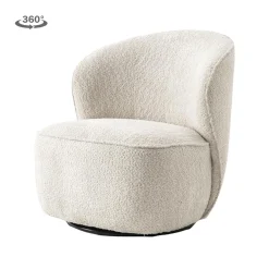 Tower Living Fauteuil Belvi Stof Cream (draaibaar)