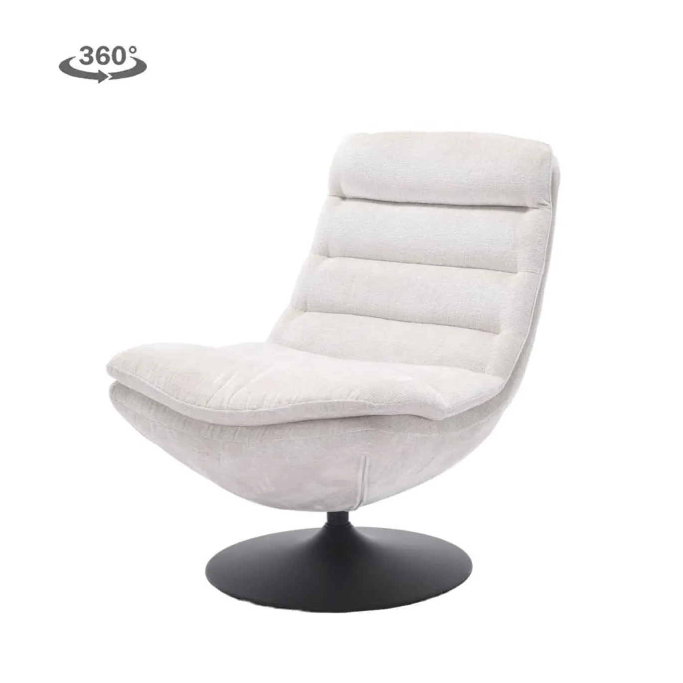 Tower Living Fauteuil Marano Harmony 2 Almond Wit (draaibaar)
