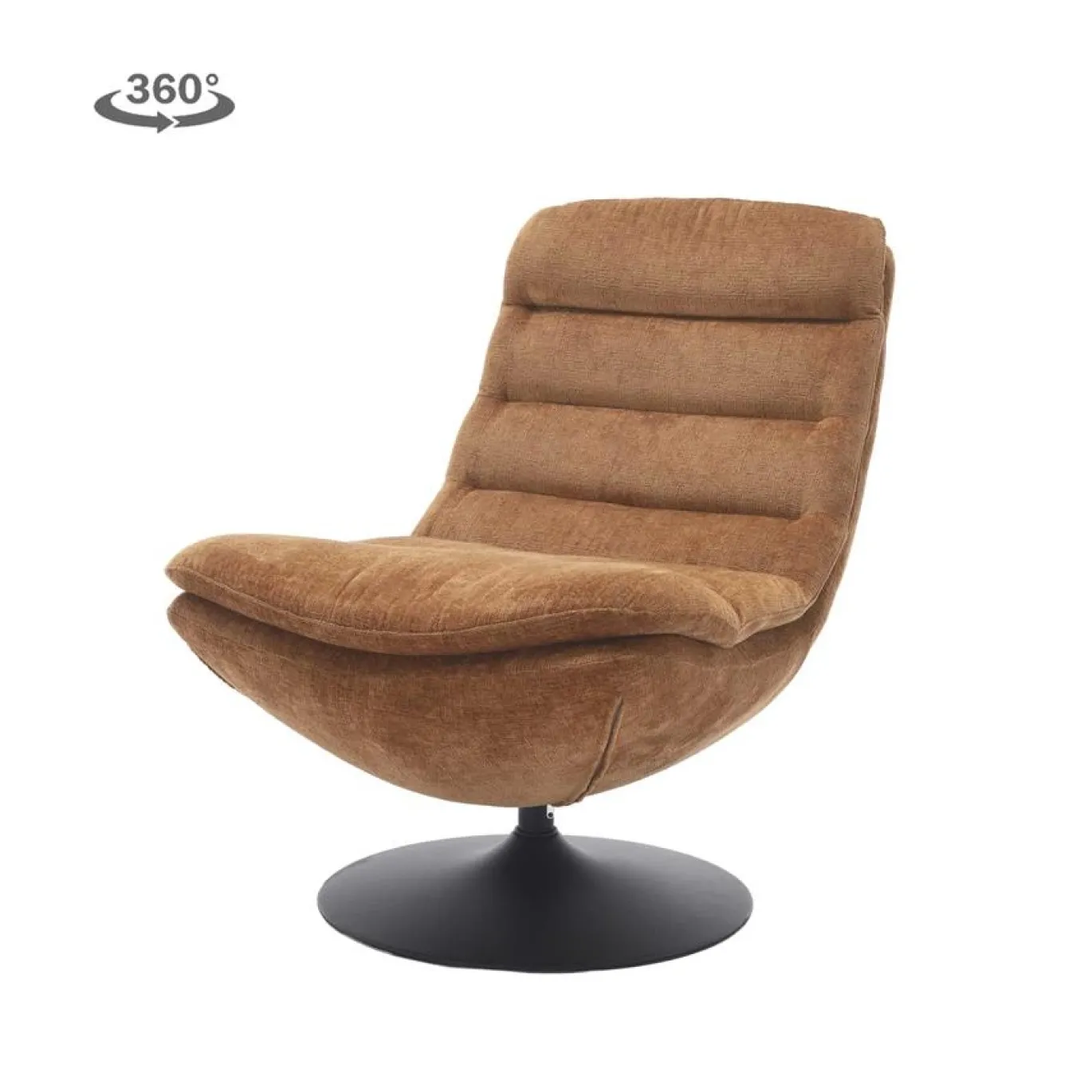 Tower Living Fauteuil Marano Harmony 56 Caramel Bruin (draaibaar)