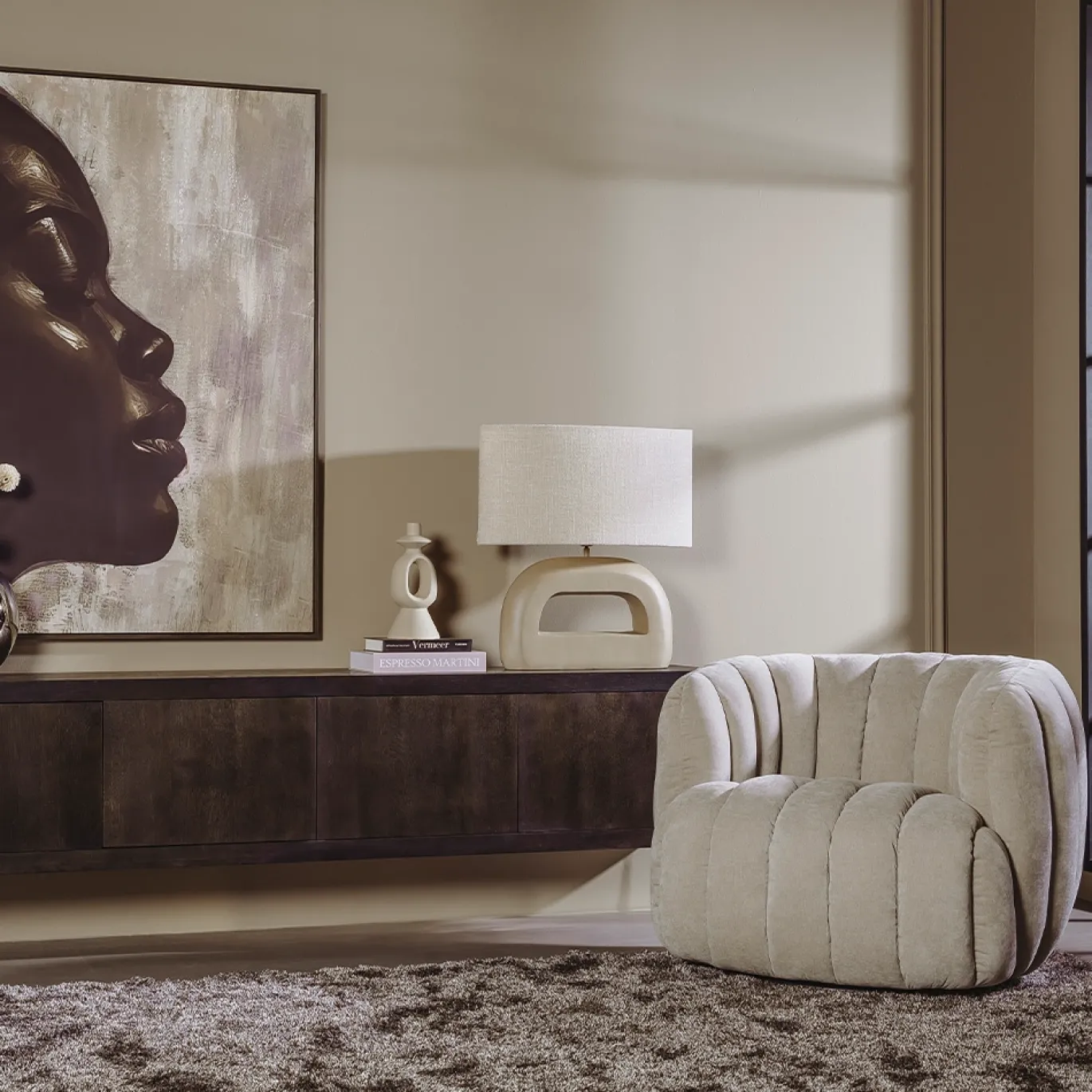 Tower Living Fauteuil Verdi Maloy 31 Beige Draaibaar