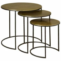 Tower Living Iron Renew Bijzettafel Set Van 3 Brons