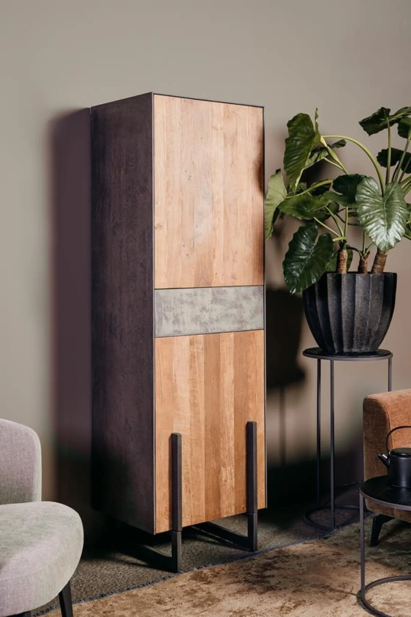 Tower Living Opbergkast Ora 57cm Bruin Links