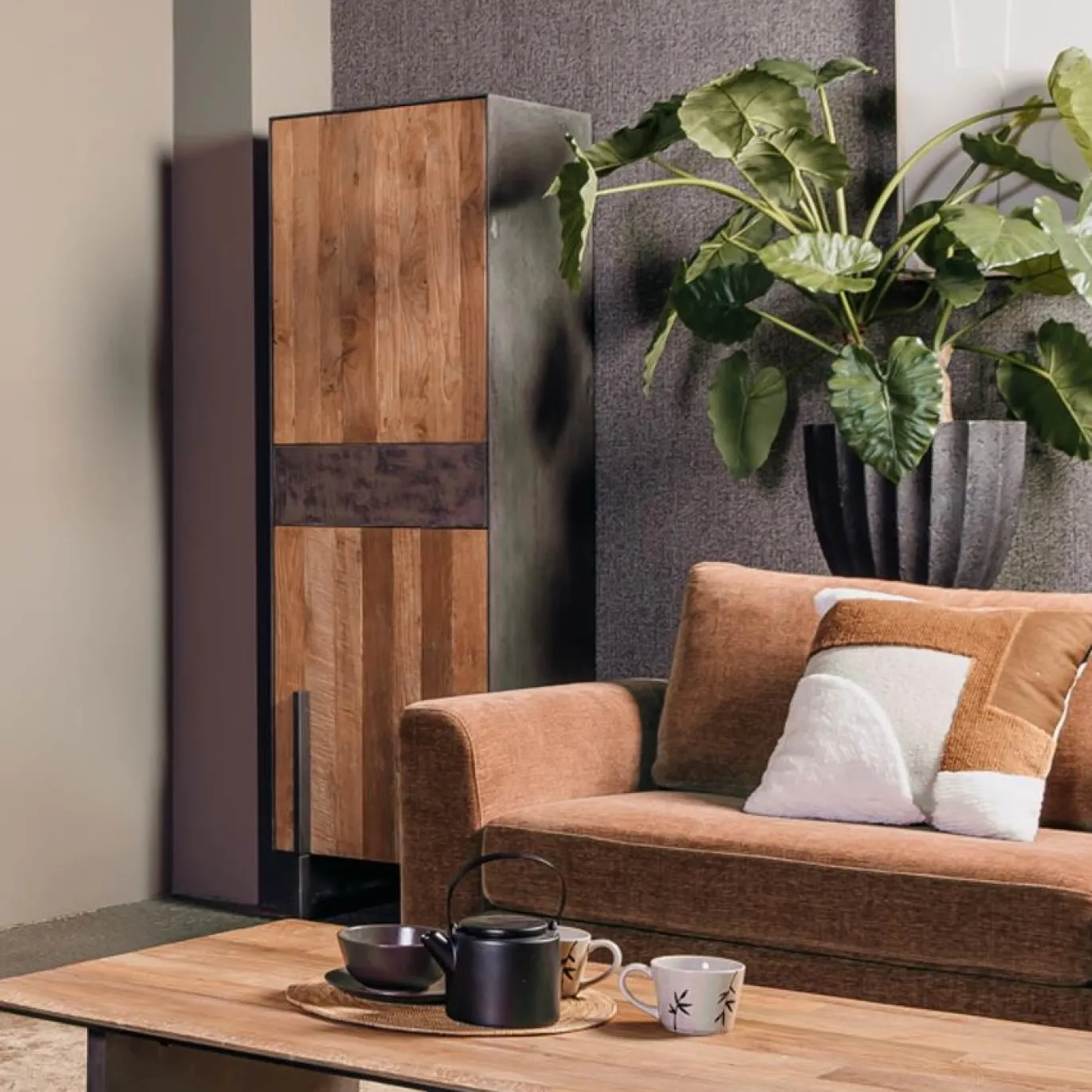 Tower Living Opbergkast Ora 57cm Bruin Rechts