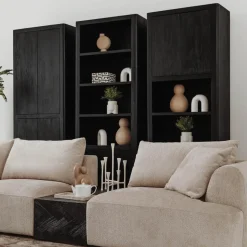Tower Living Opbergkast Tenna 80cm Zwart Met 2 Open Vakken