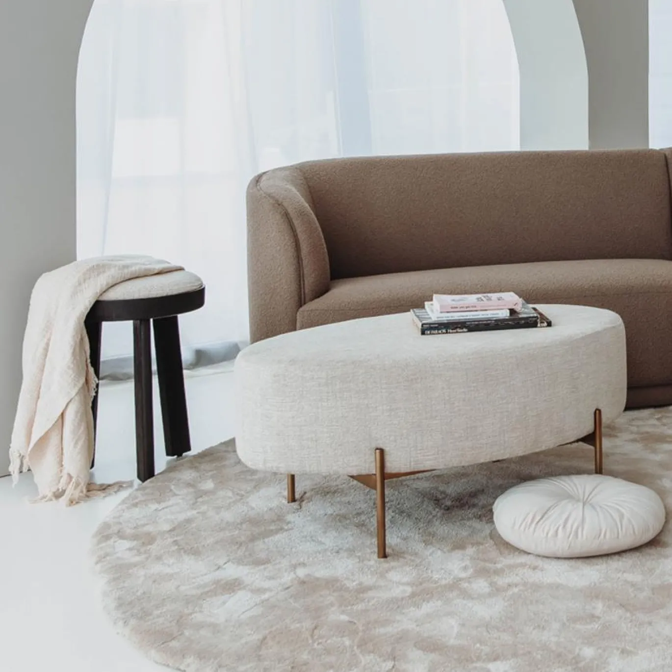 Tower Living Poef Ossana Beige