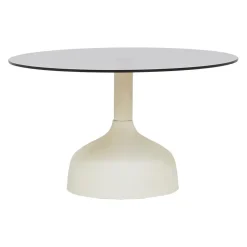 Tower Living Salontafel Elba Glas Gebroken Wit Rond 70cm