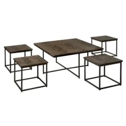 Tower Living Salontafel Via Set Vanaf 40cm Bruin