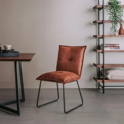 Tower Living Stoel Seda Stof Cherokee 8 Cognac