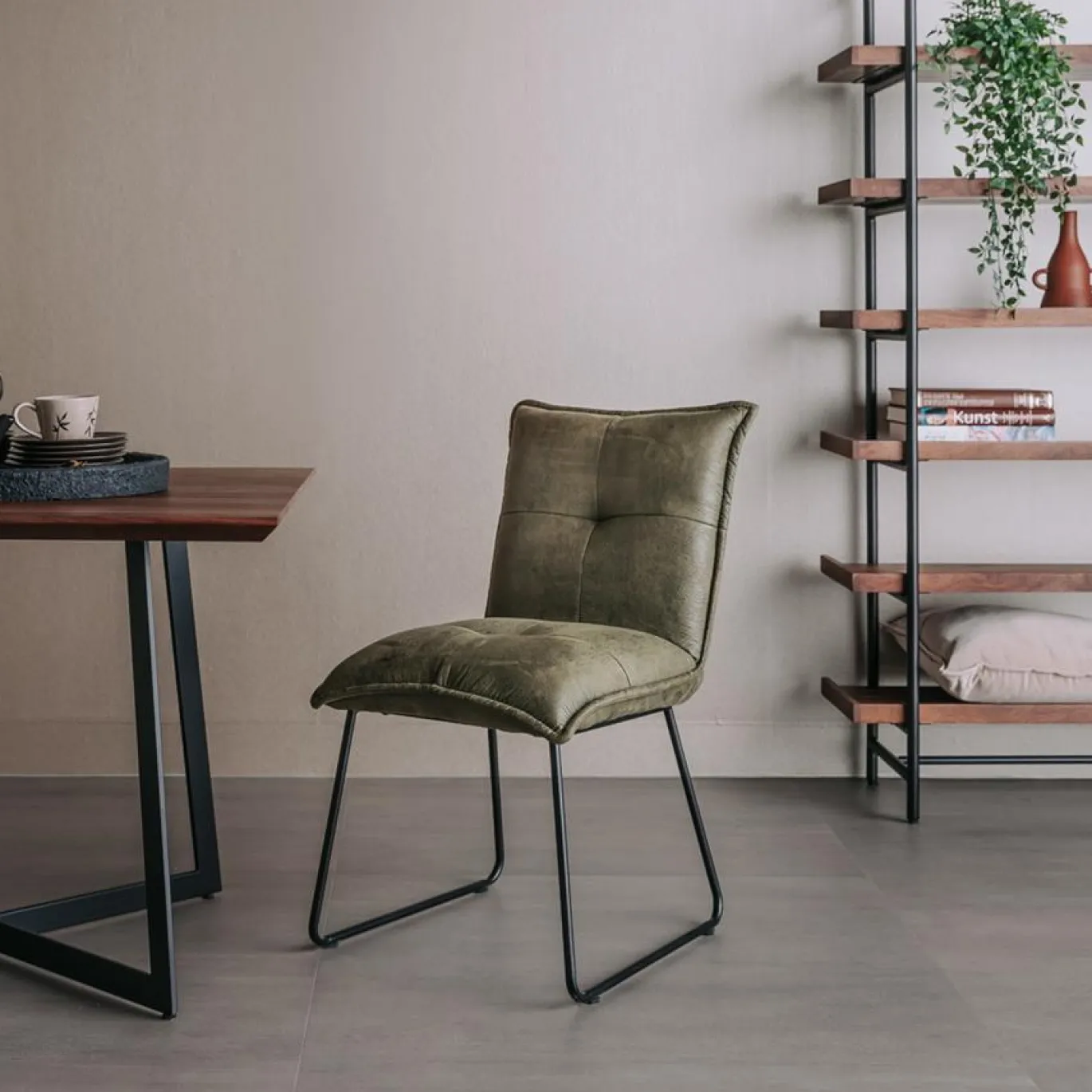 Tower Living Stoel Seda Stof Cherokee 13 Groen