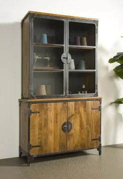 Tower Living Vitrinekast Basto 120cm Bruin