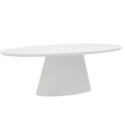 Tuintafel Cleo Ovaal Wit 160cm - Giga Meubel