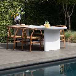 Tuintafel Maya Deens Ovaal Wit 240cm - Giga Meubel