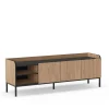 Tv-meubel Adara 3d2v 160cm Naturel/zwart - Giga Meubel