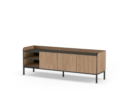 Tv-meubel Adara 3d2v 160cm Naturel/zwart - Giga Meubel