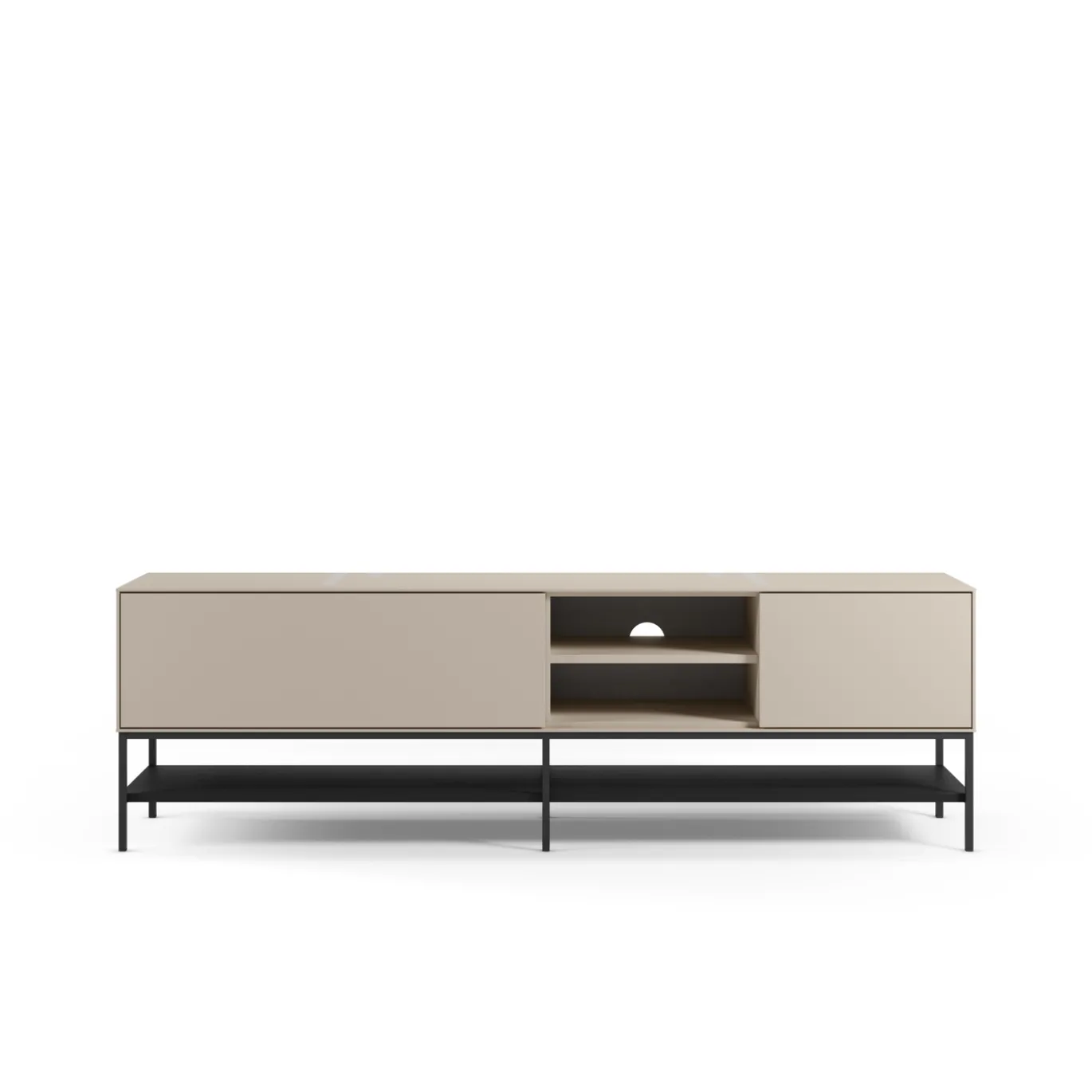 Tv-meubel Amira 2d2v 180cm Crème/zwart - Giga Meubel