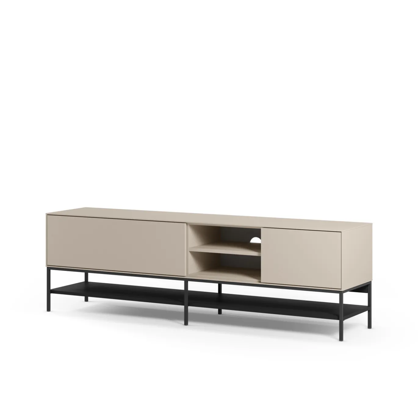 Tv-meubel Amira 2d2v 180cm Crème/zwart - Giga Meubel