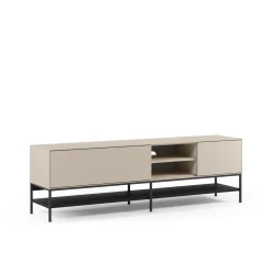 Tv-meubel Amira 2d2v 180cm Crème/zwart - Giga Meubel