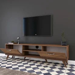 Tv-Meubel Amokh Melamine Walnoot