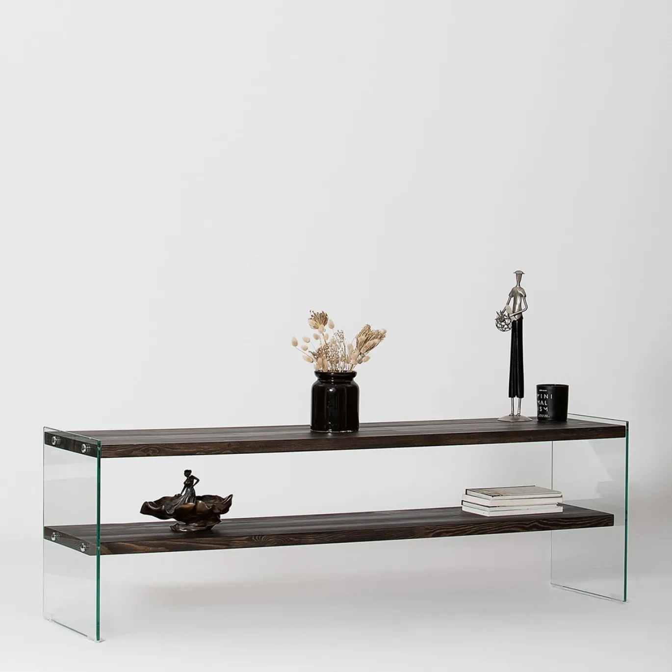 Tv-meubel Aqua Antraciet/Glas 140cm