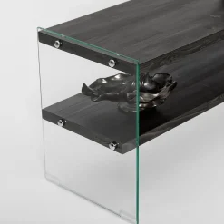 Tv-meubel Aqua Antraciet/Glas 140cm