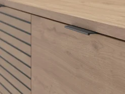 Tv-meubel Ariel 3L 180cm Naturel met Metaal - Giga Meubel