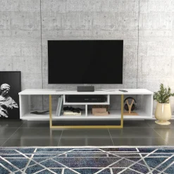 Tv-meubel Asal Wit/Goud 150cm