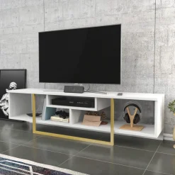 Tv-meubel Asal Wit/Goud 150cm