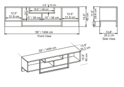Tv-meubel Asal Wit/Goud 150cm