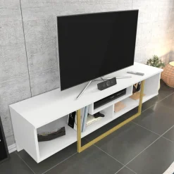 Tv-meubel Asal Wit/Goud 150cm